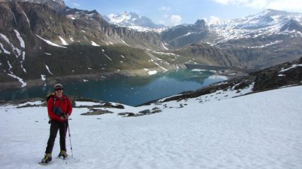 Stelvio sul pendio iniziale appena sopra il Lago Serrù (21-5-2011)