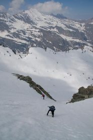 Scendendo sulla normale della Val Pellice