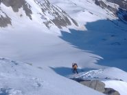 itinerario di salita visto dalla cima