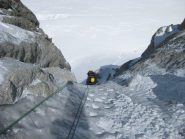 in uscita dal terzo tiro