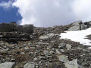 ultimi passi  per raggiungere la vetta