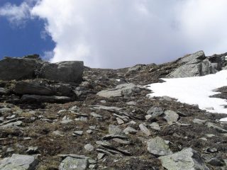 ultimi passi  per raggiungere la vetta