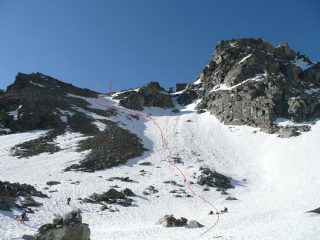 Condizioni prima del colletto 2700 m. con palo