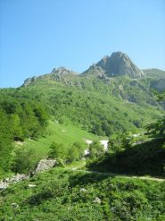 panorama dalla partenza...a sinistra in fondo la cima