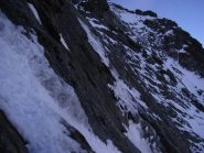 goulotte sul percorso  tra secondo nevaio e Triangolo