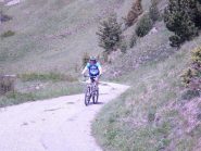 in salita nella parte alta