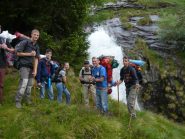 Il gruppo all'inizio della salita verso Camposecco