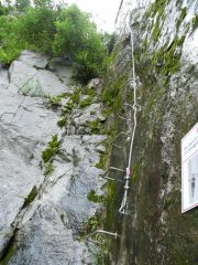 Ferrata molto bagnata sin dalla partenza