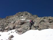 sulla cresta verso la cima