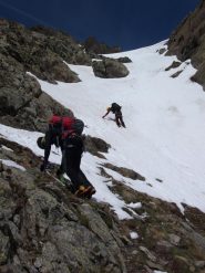 discesa dal versante sud