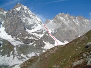 Itinerario tra Visolotto a sx e P. Gastaldi a dx