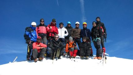 foto di gruppo in vetta all'Etendard (12-6-2011)