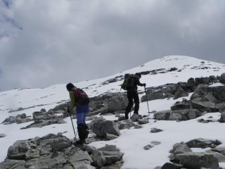 inizio dell'ultimo tratto con la neve
