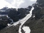 Canale di salita dal bivacco
