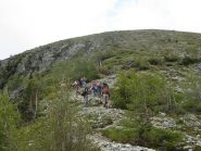 la ripida salita verso Punta della Regina