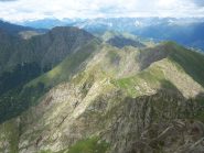la cresta verso la Piota e il Torrione