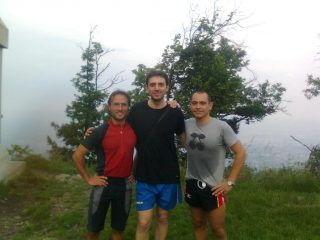 con matteo e fra nell'umidità