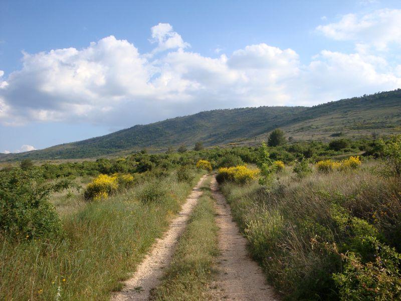salita verso la Serra di navelli
