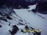 Dalla cima, via di salita dal colle in su