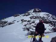 In discesa, Luca sotto la cima