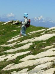 discesa con vista monviso