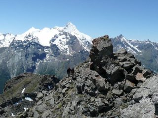 Ultimo tratto di ferrata, Grivola sullo sfondo