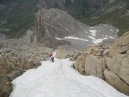 Ultima lingua di neve prima della cresta.