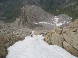 Ultima lingua di neve prima della cresta.