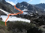 Itinerario per il colletto tra Pian Real e Punta Lago Nord