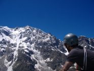 contemplazione. La est del rosa vista dalla cima del torrione di rosareccio