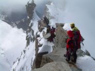 In attesa per scendere.