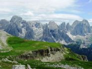 dall'altopiano la vista verso il catinaccio lascia senza respiro