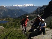 Poco sotto il Colle Lago Bianco, panorama su Cervino-Monte Rosa
