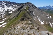 La cresta che dalla vetta arriva al Mt Charfiere