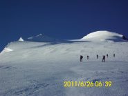 Il pendio sopra i 3600 m (non e' cosi' piatto come sembra!)