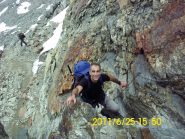 Arrivo al rifugio, il brevissimo tratto attrezzato
