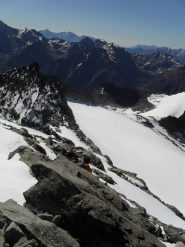 sulle roccette della cresta finale....