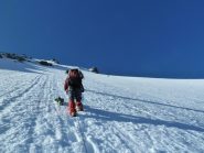 sulla parte alta della parete