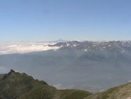 Dalla vetta il Monviso e la dorsale di salita
