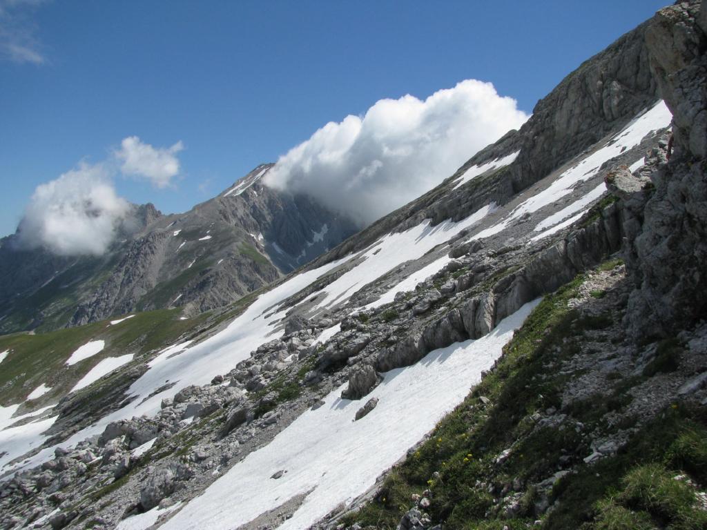 Il traverso del versante nord del Cefalone