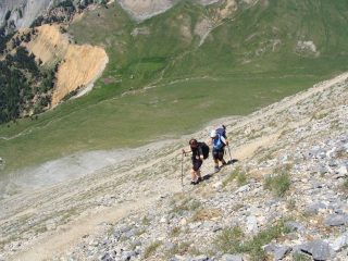 sulle ultime rampe per la punta