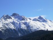 Il Piz Languard sulla dx visto da St Moritz in primavera
