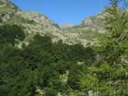 Il Robinet dall'inizio del vallone della Balma.