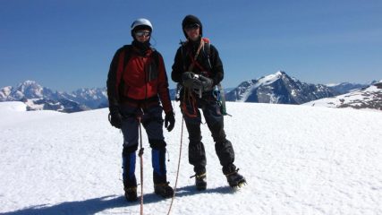 Maurizio e Emma in vetta al Dome de l'Arpont (3-7-2011)