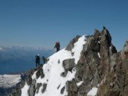 Menga e Alby in vetta al Mont Brouillard