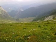 dalla sella Spa - vista su sella Piagna - discesa val Corsaglia