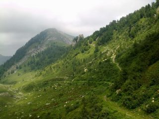 da sella Brignola - vista su sentiero per sella Spa