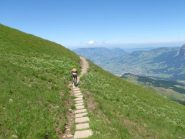 In discesa dalla cima