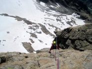 Chiara si diverte sulla bella roccia della Sialouze