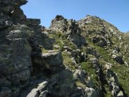 Il primo tratto della cresta percorsa